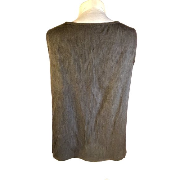 Jaclyn Smith Classic Black Tank Women Size Medium - Picture 3 of 4